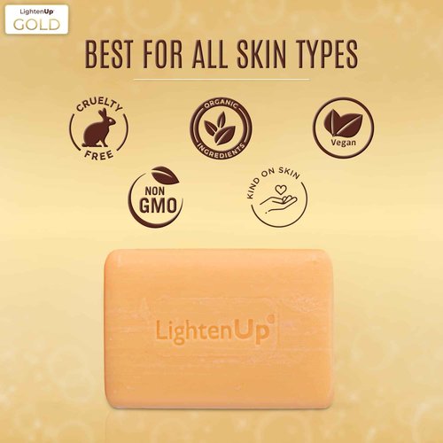 OMIC Lighten-Up LightenUp Anti-Aging Cleansing Bar Soap 200g - Anti-oxidant Properties, with Shea Butter and Argan Oil (Pack of 2)