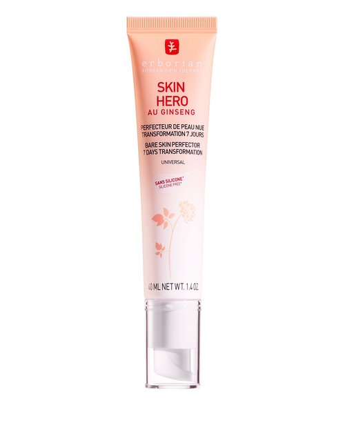 Erborian Skin Hero with White Ginseng, Facial Concealer and Makeup Primer - Non-Tinted Bare Skin Perfecting Face Moisturizer Smooths, Blurs & Illuminates - Silicone Free Korean Skincare