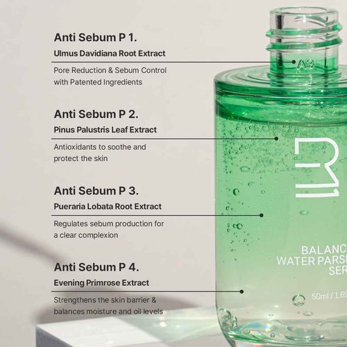 ROUME Balancing Water Parsley Serum 1.69 fl.oz. (50ml) – Korean Facial Serum for Oily Skin, Pore Tightening & Sebum Control, with 33,975ppm Water Parsley Extract, Brightening & Anti-Wrinkle