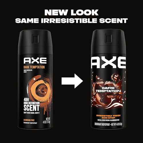 AXE Body Spray Deodorant Dark Temptation for Long Lasting Odor Protection Deodorant for Men Formulated Without Aluminum 4.0 oz