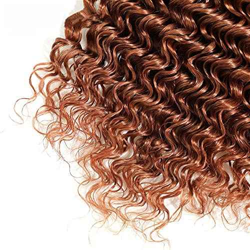 Color #30 Brown Bundles Human Hair Deep Wave 3 Bundles 30 30 30 Inch Unprocessed Brazilian Virgin Remy Light Brown Deep Wave Bundle Human Hair Extensions