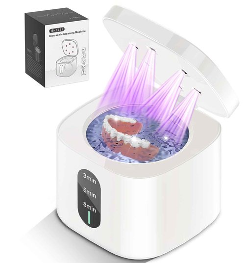 2025 Ultrasonic Retainer Cleaner Machine, 45kHz Retainer Cleaner with Digital Timer & 3 Modes, 200ML Large Capacity Ultrasonic Cleaner for Dentures, Night Guards, Braces, Aligner, Jewelry and More
