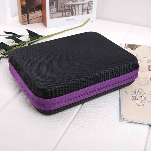 Rigute 63 Bottle EVA Essential Oils Organizer - Holds 1-3ml Bottles, Storage Holder Carrying Case, Traveling Bag with Foam Insert