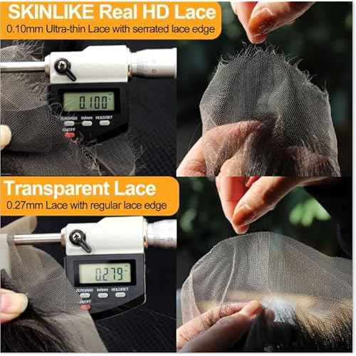 BEEOS 2x6 SKINLIKE Real HD Lace Closure, Straight Human Hair Pre-Plucked Bleacheck Knots 0.10mm Ultra-thin Invisible Swiss Lace 12 Inch