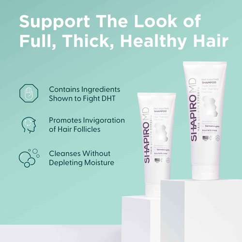Shapiro MD Hair Growth Experts Vegan Hair Loss Shampoo for Thinning Hair | Experience Healthier, Fuller and Thicker Looking Hair (1 Month Supply)