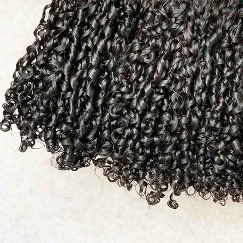 16A Double Weft Pixie Curly Human Hair Bundles 14 Inch 1 Bundle Burmese Curly Bundles Human Hair 3C4A 100% Unprocessed Brazilian Raw Virgin Hair Extensions Quick Weave Extensions Natural Color