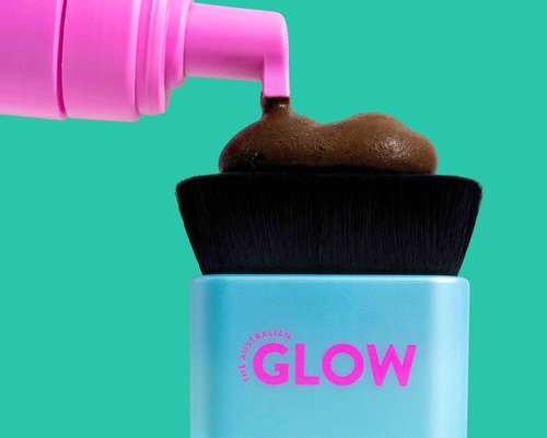 Australian Glow 1 Hour Express Self Tanning Mousse w/Quad-Collagen Complex & Hyaluronic Acid, DARK - 6.76 fl. oz / 200ml