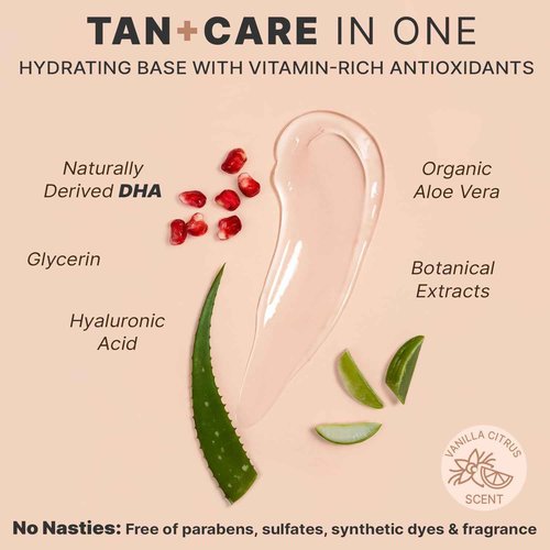 Face Tanner Serum - USA Made with Natural & Organic Ingredients, Sunless Self Tanner for Face with Anti-Aging Hyaluronic Acid, Non Toxic Bronzing Serum for Streak-Free Fake Tan & Natural Glow