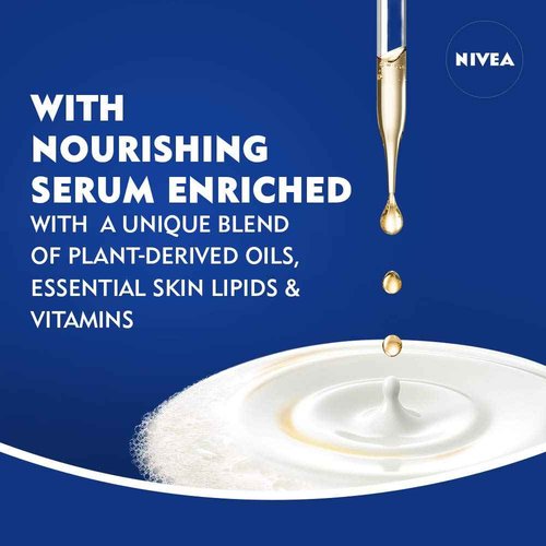 Nivea Cocoa and Shea Butter Pampering Body Wash with Nourishing Serum, 20 Fl Oz Bottle (Pack of 3)