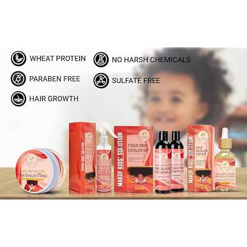 Kid¡¯s Hair Growth Set. Shampoo & Conditioner with black castor oil, Wheat Protein, Argan, Jojoba, Aloe Vera, , Mask Treatment and Leave-in, Sulfate Paraben Free, No harsh chemicals.