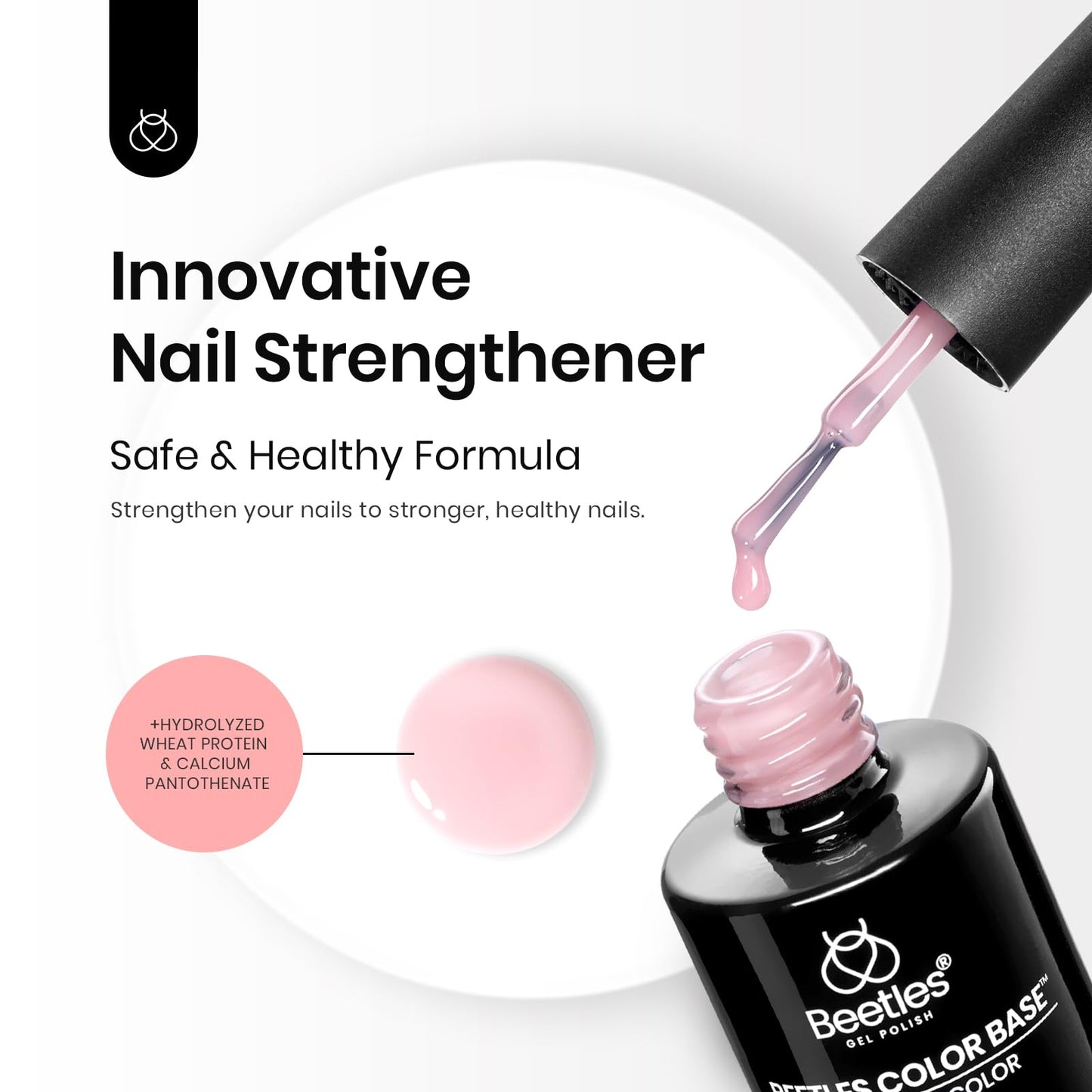 Beetles Builder Gel Nail Polish 12 Colors Nude Gel Polish 3 in 1, Porcelain Doll Pink Nail Polish Sheer Color Rubber Base Strengthener Soak Off U V Nail Art DIY Gift for Women