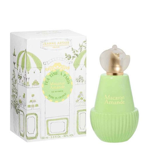 Jeanne Arthes - FRENCH WAY OF LIFE, Tea Time à Paris, Macaron Amande Eau de Parfum, Spray perfume for women, Fruity Floral Scent, Notes of Almond, Prune, Made in France, 3.38 Fl.oz