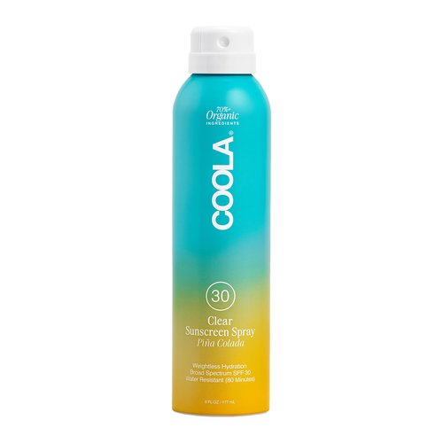 COOLA Organic Sunscreen SPF 30 Sunblock Spray, Dermatologist Tested Skin Care for Daily Protection, Vegan and Gluten Free, Piña Colada, 6 Fl Oz