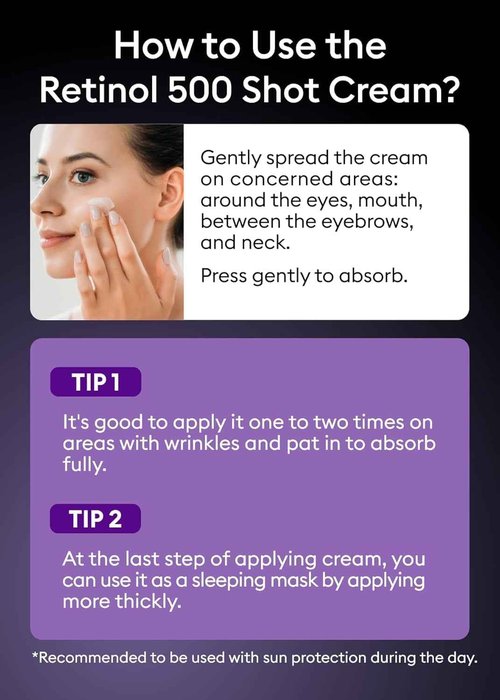 MISSHA Time Revolution Night Repair Retinol 500 Shot Cream 2.02 Fl oz - Advanced Korean Retinol Cream for Face, Skin Barrier Strengthening, Improved Elasticity & Radiance, Overnight Moisturization