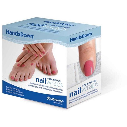 Graham Hands Down Soak Off Gel Nail Wraps, 100 Count