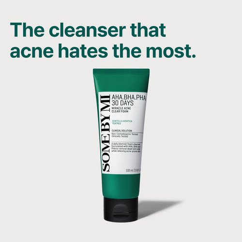 SOME BY MI AHA BHA PHA 30 Days Miracle Acne Clear Foam & Miracle Toner