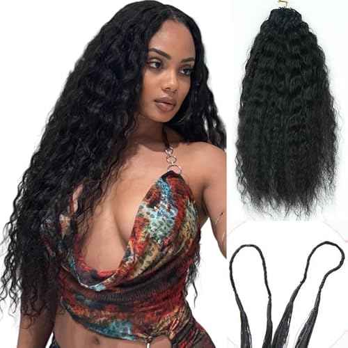 Wet and Wavy Super Wave Knotless Pre-Separated Feather Crochet Hair Extensions Human Hair Water Wave Crochet Hair Machine Made Feather Human Hair Extension 20inch 120g