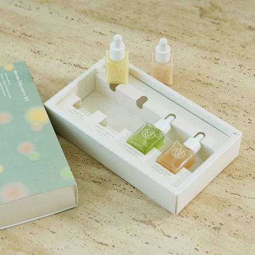 KAINE Serum Discovery Kit, 4-Piece Skincare Set Vegan Korean Face Serum Gift Set for Radiant & Hydrated Skin 0.28 fl.oz/8.5ml Each