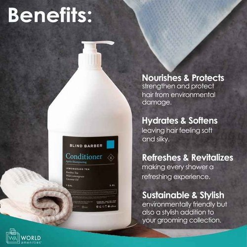 Blind Barber Hair Conditioner - Rooibos Tea Fragrance Moisturizing Conditioner with Invigorates Senses - 1 Gallon