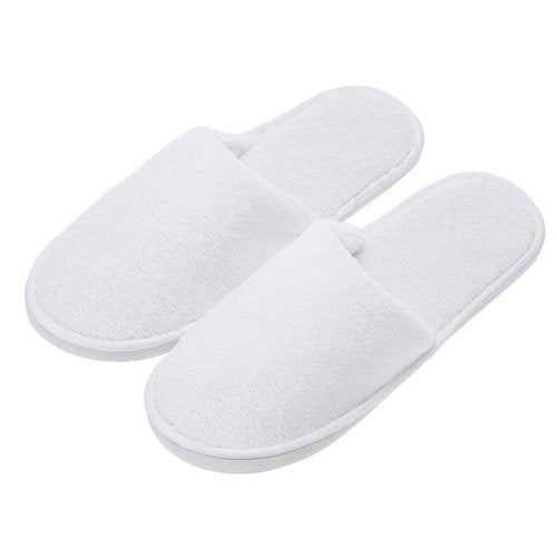 AhfuLife Spa Slippers 10 Pairs of Hotel Slippers 2 Sizes, Disposable Closed-Toe Slippers for Guest, House Slipper Non-slip Unisex for Wedding, Party, Travel, Bedroom