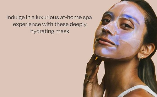KINDIA Aura Bounce Pack - 5 Biodegradable Korean Sheet Masks, Tea Tree, Bakuchiol, Ginseng, Peony, Hydrating, Repairing, Ayurvedic Enriched - Rejuvenating Skincare Routine