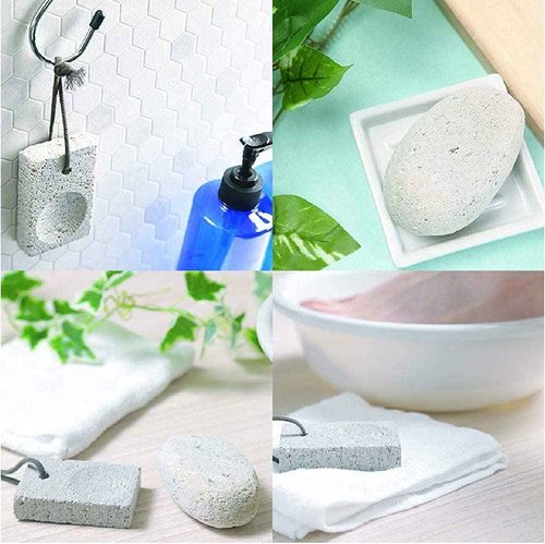 Pumice Stone, Natural [Made in Japan] Ergonomic Shape, Extra Fine Texture, Hard & Cracked Skin Callus Remover for Men, Women, Kids and Gifts.(2pcs Set(Coarse/Fine Smooth))