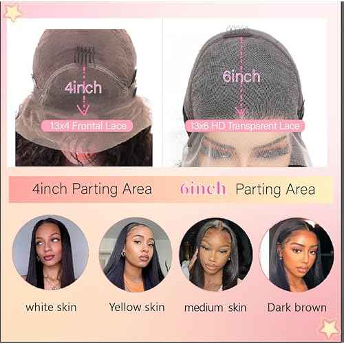 13x6 Lace Front Wigs Human Hair Pre Plucked 200 Density HD Transparent Straight Lace Front Wigs Human Hair for Women 26 Inch