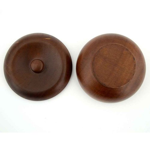 Grandslam Wooden Shaving Bowl with Lid Shaving Soap Bowl for Men Easy to Lather Fits Wet Shaving (Oak Wood)