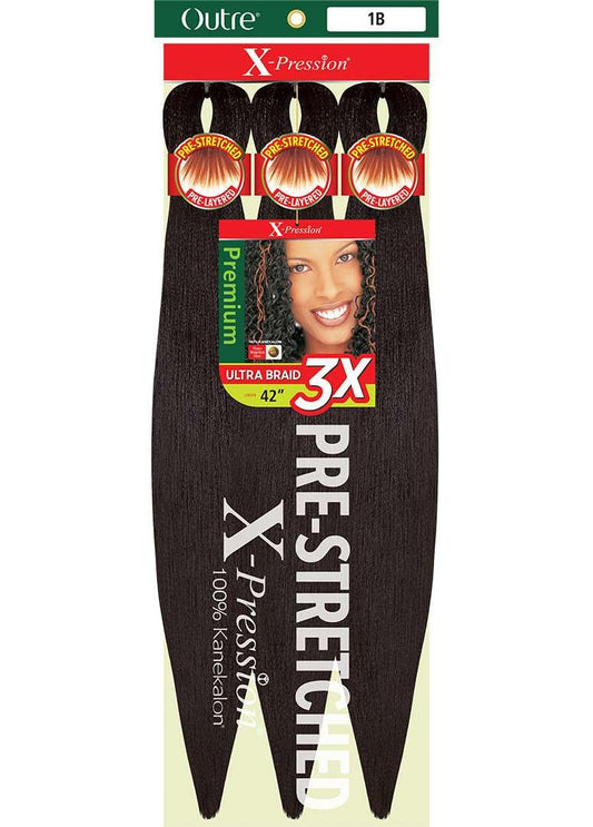 [2 PACK DEAL] Outre X-PRESSION Ultra Braid Pre-streteched Braid 42" 3X (2 Packs, 30)