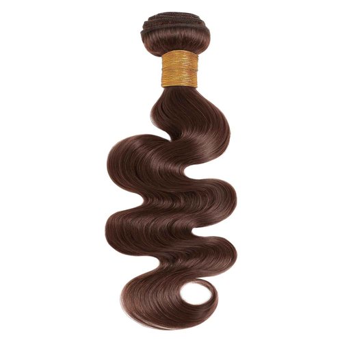 MOMOSHERO Chocolate Brown Body Wave Single Bundle Human Hair 16 Inch, 12A Soft Glossy 100% Unprocessed Remy Virgin Hair 1 Bundle Wavy. Classy Colored #4 Dark Medium Brown Weaves Sew In Extension