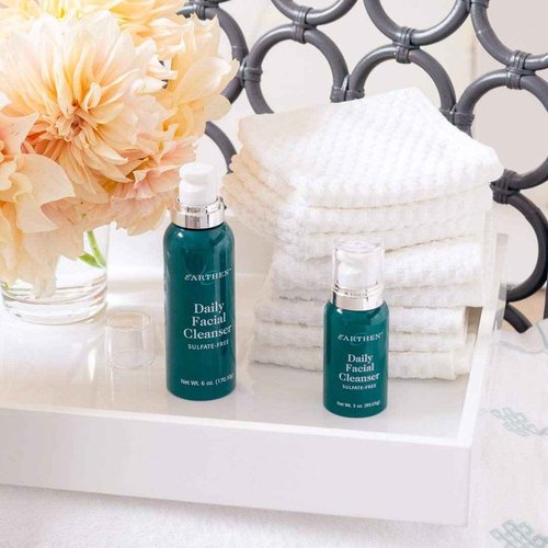 Earthen SkinCare Vegan Daily Facial Cleanser removes surface layer makeup, dead skin cells, oil, dirt, and other types of impurities from your face and neck.