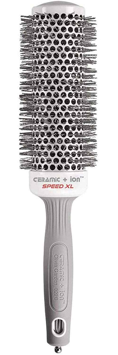 Olivia Garden Ceramic + Ion Speed XL - Extra-Long Round Thermal Hair Brush - Not Electrical - Professional Blowout Brush for Normal to Thick Hair - 1 3/4"- Diameter Barrel - CIXL-45
