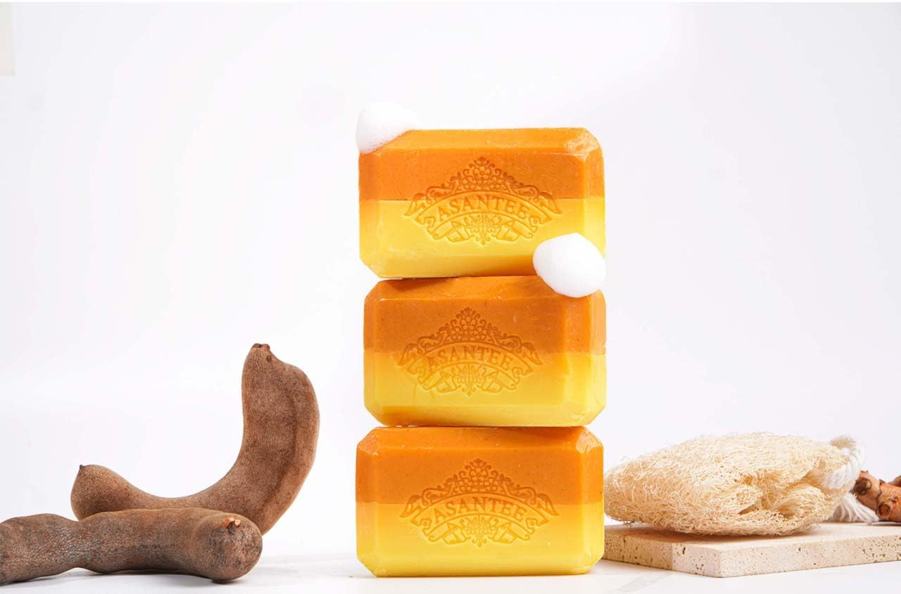 ASANTEE Tamarind and Turmeric with Honey Cleansing Soap Pack of 6