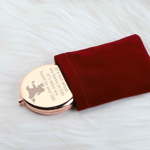 WUSUANED Donkey Makeup Mirror It’s Not What We Have in Life It’s Who We Have in Our Life Jewelry Donkey Lover Gift