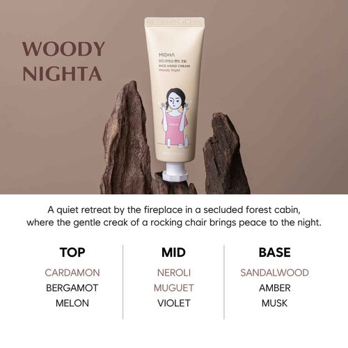 MIDHA Rice Hand Cream Set, 1.35fl.oz/40ml, Moisturising, Hydrating, Non-sticky, Non-greasy, Softens cuticles, Lightweight hydration, Comforting fragrance, for dry hands, perfumed