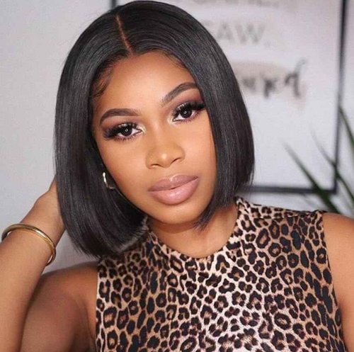 aibasi 100% Human Hair Bob Wig - Natural Burgundy Short Style, Fluffy & Face-Slimming, 13x4 HD Lace Front Bob Wig Human Hair Comfortable Breathable, Heat-Stylable & Easy Care 200% Density