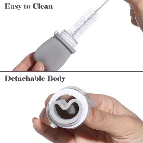RONRONS Silicone Travel Bottles, 1oz Sauce Salad Dressing Bottles Condiment Container Small for Shampoo Toiletries Conditioner (2 Pieces)