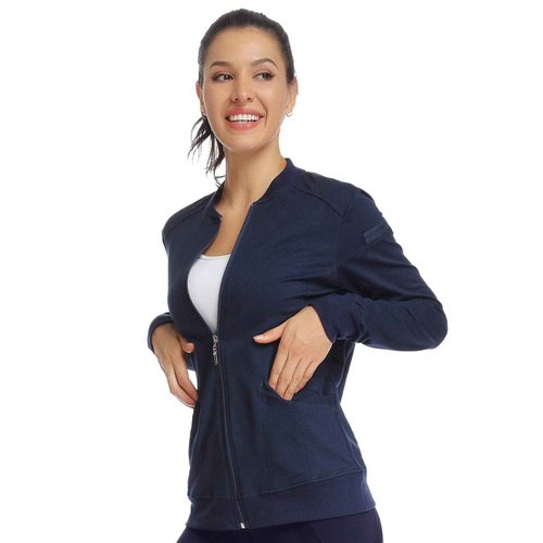 JEYONG Women's Zip Front Warm-Up Jacket