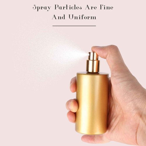 Gsteng 2pcs 50ml Glass Spray Bottle for Perfume,Refillable Travel Perfume Atomizer Bottles,Black&Gold Portable Cologne Atomizer Empty Bottle.(Black&Gold)
