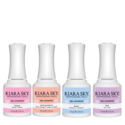 KIARA SKY Dip Manicure Nail Liquid Essentials | 0.5 fl oz | Dip Liquids Kit Steps 1-4