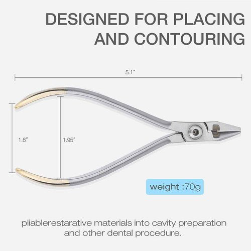 LVCHEN Dental Bird Beak Pliers with Cutter - Orthodontic Wire Bending Loop Forming Pliers Stainless Steel Dental Orthodontic Instrument