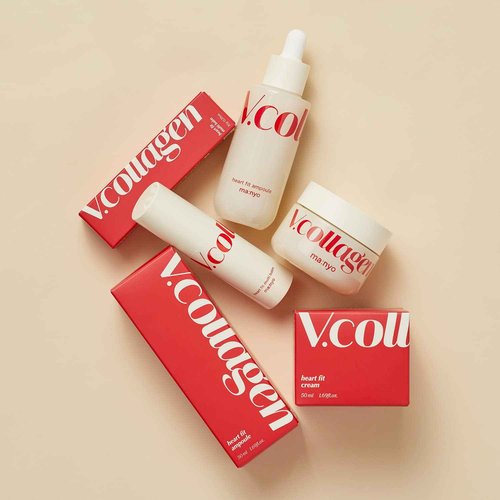 ma:nyo V.collagen Heart Fit Cream (50ml/1.69fl oz) - Vegan, Reduce wrinkles, Face Lift effect