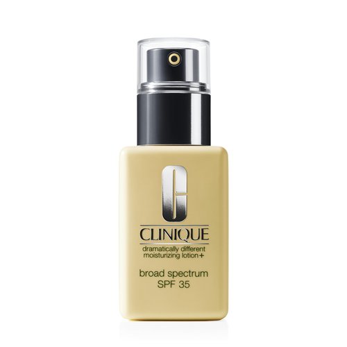 Clinique Dramatically Different Moisturizing Lotion+ SPF 35 | Face Moisturizer For Dry to Dry Combination Skin Types | Hydrating + Sun Protection, 2.5 Fl Oz