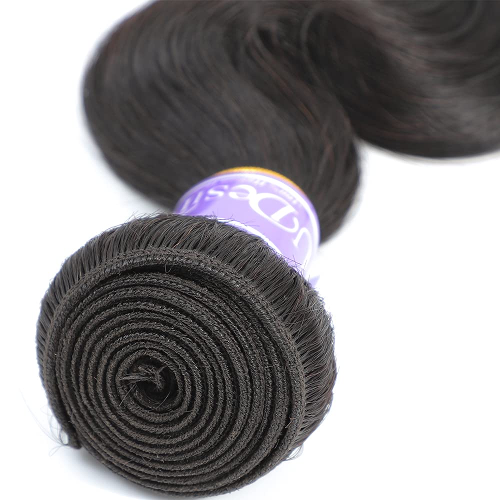 UDesire 12A 100% Unprocessed Brazilian Body Wave One Bundle 22 inch Brazilian Virgin Hair Weave Human Hair Bundles Body Wave Natural Black Color 90-95g/bundle