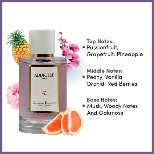 L'orientale Fragrances Collection Pheromone Perfume For Women Addicted For Women, Fruity Floral, Long Lasting Upto 24 Hours, 3.4 FL Oz