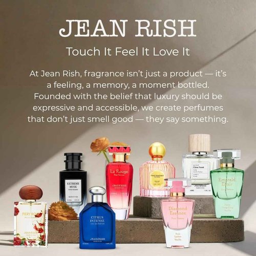 Jean Rish Instinct Pour Homme Eau De Toilette - Perfume for Men (3.4 Fl Oz / 100ml) with Ambergis, Jasmine & Orange Notes - Long Lasting and Luxury Fragrance, Made in USA