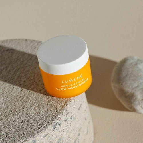 Lumene Nordic-C [Valo] Glow Moisturizer - Radiance Boosting Facial Moisturizer for Dry Skin - Enriched with Hyaluronic Acid & Vitamin C to Visibly Brighten + Plump Skin - 100% Vegan Skin Care (1.7 oz)