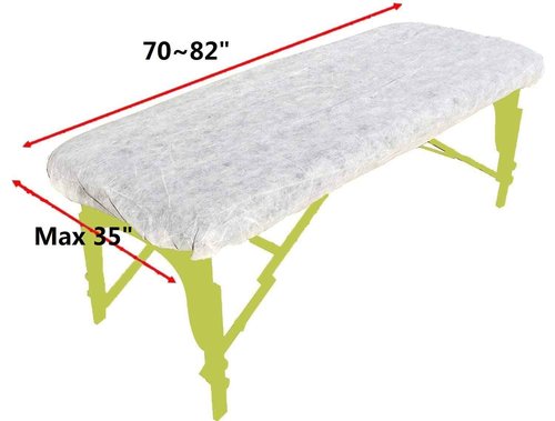 ZMDREAM Pack of 170 Disposable Fitted Massage Table Sheets and Flat Face Cradle Cover White