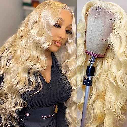 Sweetie 16 Inch 613 13x4 Lace Front Wig Human Hair 150% Density 12A Blonde Wig Human Hair Body Wave Lace Front Wigs Human Hair for Women HD Lace Glueless Wigs Human Hair Pre Plucked