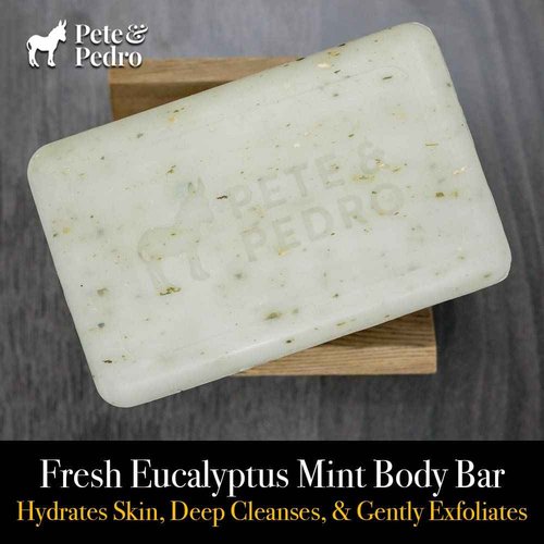 Pete & Pedro FROST Body & Balls Powder & FRESH Natural Body Bar Soap Combo – Talc-Free Ball Powder for Men 4.4 oz | Hydrating & Exfoliating Soap Bar Shea Butter & Pumice 5 oz | Eliminates Sweat & Odor